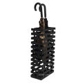 Removable Water Tray Rain Collection Entryway Decorative Metal Freestanding Rack With HOME Umbrella Holder Stand